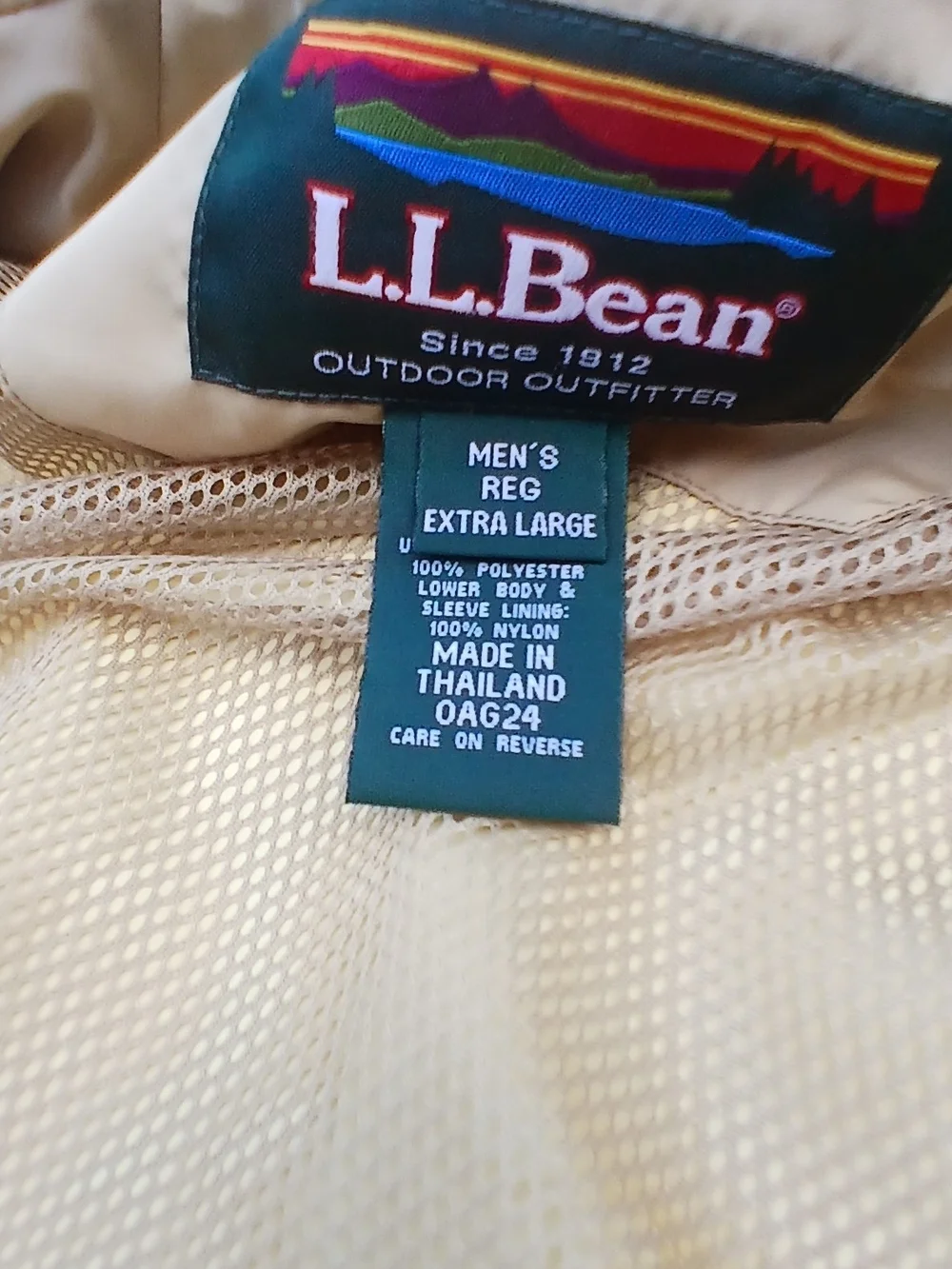 Vintage L.L. Bean Hooded GORETEX Raincoat .  XL Reg.